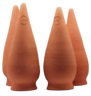 Ollas Lutton Gießknete aus Ton, 4-teiliges Bewässerungszubehör, 1 l Flaschen aus Kunststoff oder Wein, Terrakotta, Indoor & Outdooe