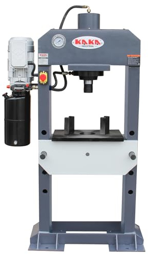 KAKA INDUSTRIAL Hydraulic Press, 25-Ton H-Frame Hydraulic Shop Press, 9.8-Inch Stroke Electric Hydraulic Press with Pressure Gauge for Pressing, Stamping, Ideal for Garage or Professional Use HP-25