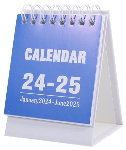 HAPINARY 2024 2025 Mini-tischkalender Kalender für Büro Dekorative Monatskalender-abdeckung