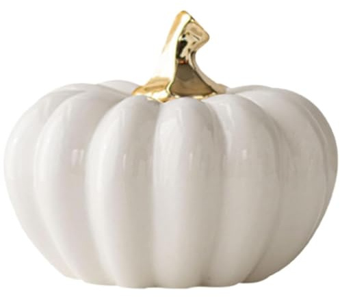 ABOOFAN Figurine De Citrouille en Céramique 4.7 Pouces Décoration Automne Et Halloween Ornement De Table Nordique pour Maison Bureau