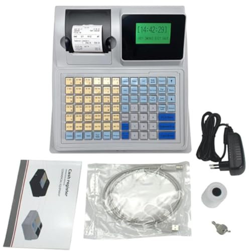 Elektronische Registrierkasse mit digitaler LED-Anzeige für den Kunden, 81 Schlüsselsammelschlüssel, 8 Digitale LED-Handelskassen für Unternehmen/Restaurants/Geschäfte