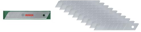Bosch Snap Off Blades 18mm, 10-Piece (Accessories for Snap Off Knife/Cutter Knife; SK5 Steel; 18 mm Blade Size; 7 Snap Off Parts; Storage Case)