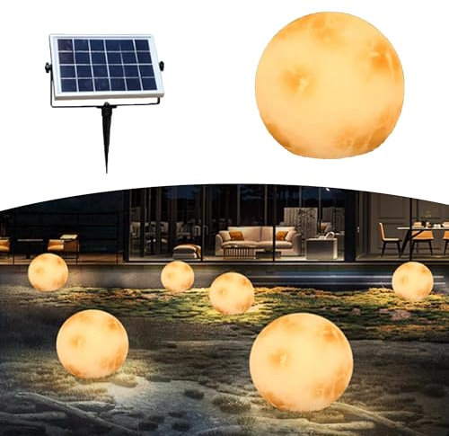 OVOGGPAN Lampada solare da giardino, palle luminose da giardino, Luce da giardino con illuminazione a LED con cambio di colore, IP65 impermeabile, per giardino, vialetti, piscina, prati(40 * 40cm)