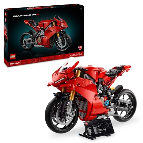 LEGO Technic La Moto Ducati Panigale V4 S - Moto à Construire pour Adulte, Homme et Femme - Blocs de Construction de véhicule - Idée de Cadeau pour Papa 42202