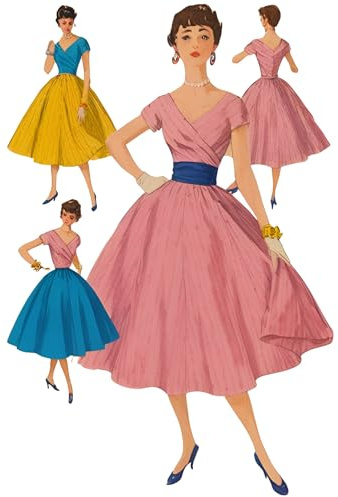 Schnittmuster, Rock, Bluse und Kummerbund aus den 1950er Jahren – Brustumfang: 91,4 cm