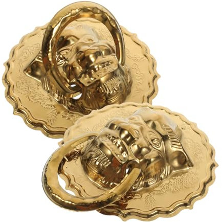 Artibetter 2stücke Retro Löwenkopf Türgriff Antiker Stil Mit Großem Ergonomisch Installieren Für Verschiedene Türen Elegante Haustür-dekoration Goldene Farbe