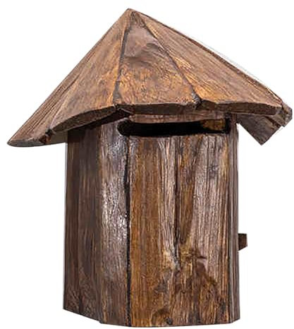 YCXJB Buzones de Pared, Buzón de Gran Capacidad para Casa, Buzon Resistentes a La Intemperie para Exterior de Casa, Madera Maciza, Estilo Retro
