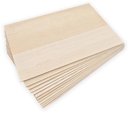 12 Pack Balsa Wood Sheets, 300x200x3mm Balsa Wood Thin, BalsaWood Board for Home Decoration, Arts, DIY Crafts Projects, Woodcraft Model, Painting and Engraving (300 * 200 * 3mm)