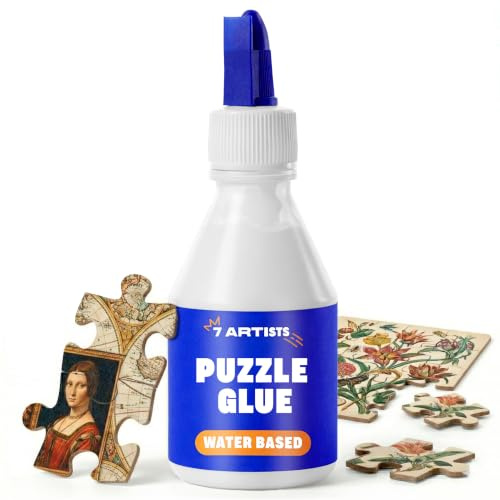 7 Artists Colla per Puzzle Trasparente 100 ml – Puzzle Conserver per Incollare, Conservare e Appendere | Colla con Applicatore per Puzzles in Cartone e Legno fino a 2000 Pezzi
