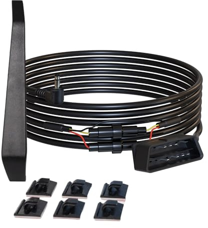 Vueroid Cavo di alimentazione OBD2 per Dash Cam, cavo di alimentazione costante OBDII, Plug & Play, supporta la modalità parcheggio, protezione a bassa tensione