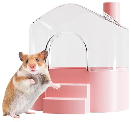 Générique Sandbad für Hamster, großes transparentes Becken für Sandbäder | Lebensraumzubehör für Kleintiere – Hygiene, Spiel, Erkundung und Entspannung für Rennmäuse