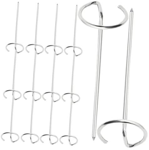 JOINPAYA 12pezzi Spiedini Riutilizzabili Per Barbecue Spiedini in Inossidabile Per Friggitrice Ad Aria Supporti Per Da Per Grigliare