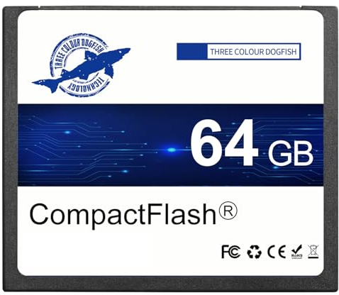 Dogfish Carte Mémoire Compact Flash 64Go 400X Carte CF pour Photographie Professionnelle