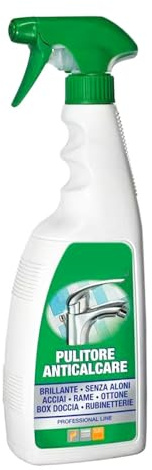 Limescale Remover Spray 750ml - Removes Water Stains and Polishes Surfaces - Multi-Surface Cleaner Ideal for Taps, Tiles, Shower Glass, Chrome, Brass & Stainless Steel