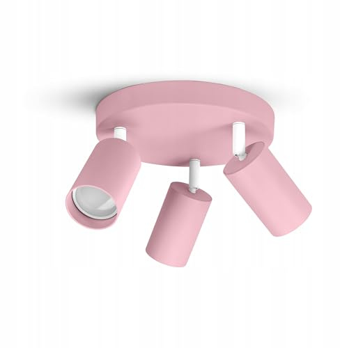 FKL DESIGN Home Deco Deckenlampe Deckenleuchte Kinderleuchte Kinderlampe 3-flammig GU10 Verstellbar Lampenschirm Lampe aus Serie (N975-EG3-R)