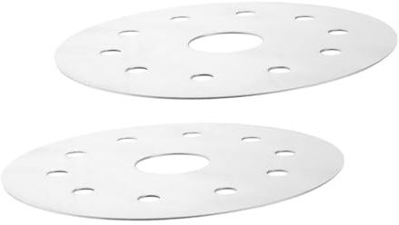 BIUDECO 2 Pezzi Piastra Diffusore Calore Acciaio Resistente Adattatore Induzione per Pentole e Tegami Disco Conduttore Termico Versatile per Cucina Gas e Induzione