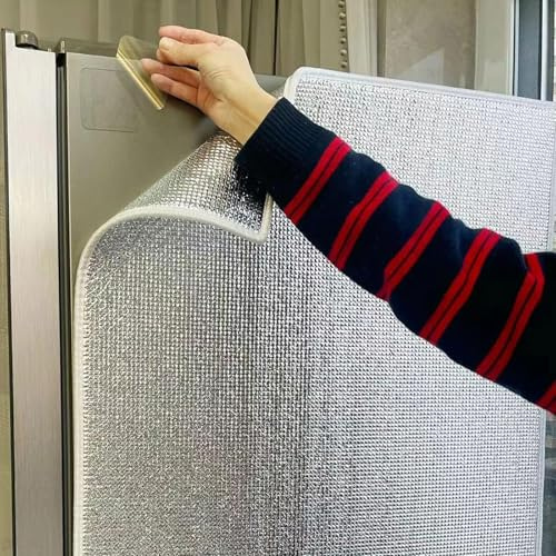 Enigmaire Copertura Isolante for Frigorifero,Schermo di Protezione Solare for frigoriferi e congelatori,Copertura Refrigeratore Esterna Isolante,Impermeabile,per Uso Interno Che Esterno