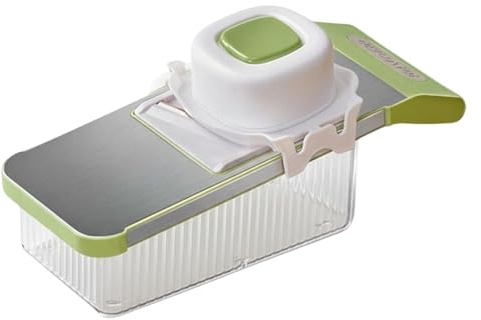 Rebanador de Verduras - Cortador Multifuncional Ajustable 6 en 1 con Contenedor,Cortador y Rebanador de Verduras,para Jengibre Zanahoria Tomate Ensalada Horneado Camping Fiesta