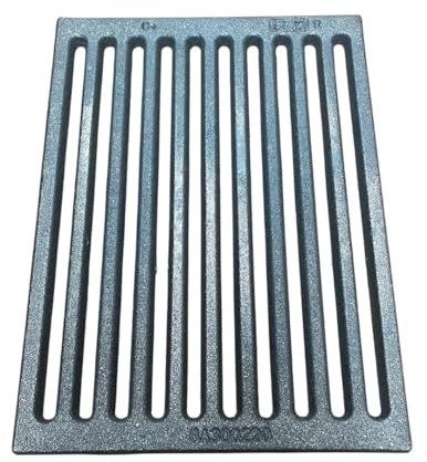 Griglia in Ghisa Caduta Cenere per Camini, Stufe a Legna e Focolari – 30x22 cm – Cod. GA300220 Rettangolare per Aerazione e Raccolta Cenere