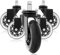 5 Pcs Silent Rubber Office Chair Replacement Casters, Office Chair casters for Chairs - Ideal for Parquet, Carpet, Laminate Flooring and Tiles (11x22mm)