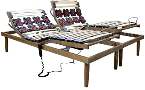 MEMORYLINE Super Offerta - ROYAL Rete elettrica motorizzata matrimoniale (doppia singola) con regolatori ergonomici, due motori doppi OKIN. RILASCIO DISPOSITIVO MEDICO