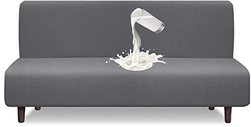 Granbest Wasserdichte Bettcouch, wendbare Sofabett-Schonbezüge ohne Armlehne, Möbelschutz für Kinder, Haustiere, Hunde, Katzen (Futon, Hellgrau)