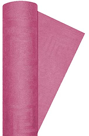 Roll Paper Tablecover Damask (120cm x 7m), Fuchsia Pink