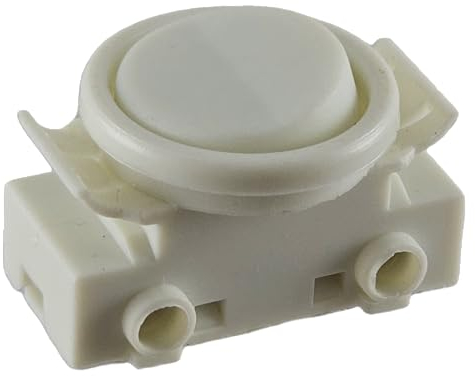 Interrupteur à bascule encastrable 2 A 250 V avec anneau et bascule, convient comme interrupteur de rechange pour lampes encastrées, lampes de cuisine