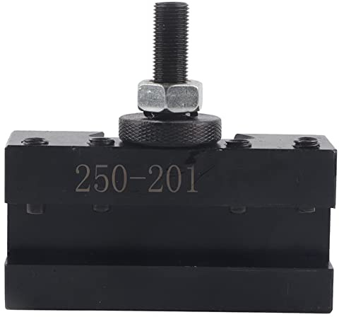 CNC Tool Post Holder 250-201, High-Carbon Steel Lathe Tool Holder with Maximum Rigidity and Anti-Vibration for Mini Lathe Turning & Facing