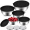 Pavlleen Set 5 Pezzi Ciotole in Acciaio Inox da Cucina, Ciotola Insalatiera-0.7L-1.1L-1.6L-3.6L-4.5L, Ciotole per miscelazione in Acciaio Inox con coperchi ermetico, per Lavorare e Conservare Alimenti