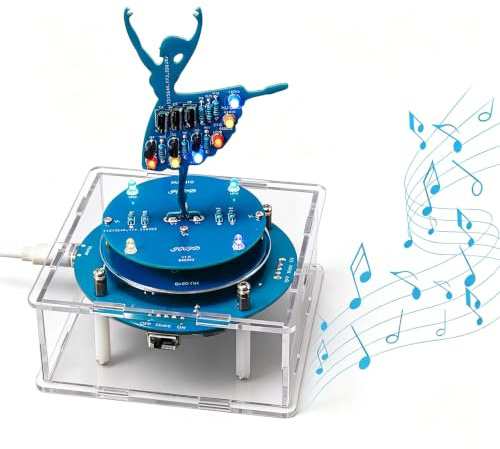 Gikfun DIY Rotating Led Ballet Girl Music Box Soldering Practice Kit- Electronic STEM Kit for School Learning Project Holiday Gift EK2174