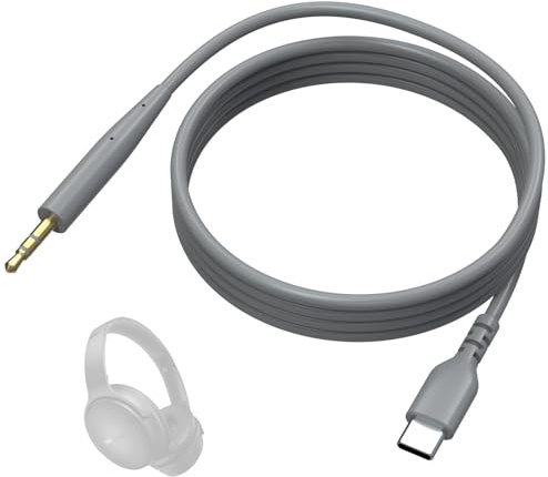 USB-C to 2.5mm Audio Cable for Bose Headphones, Replacement Aux Cord Compatible with Bose QC45, QC35, QC35 II, QC25, NC700, SoundTrue, Soundlink Headphones to iPhone 17/16/15 Smartphone Tablet (Grey)