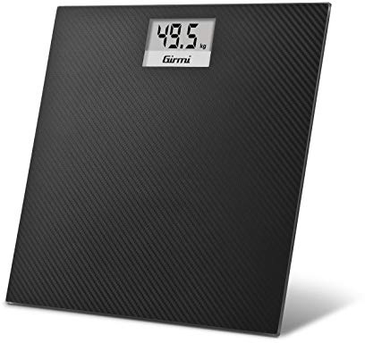 Girmi BP27 Bilancia Persona Vetro Effetto Carbonio Elettronica 100gr/150kg
