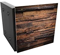 ALLboards Armoire à Clés en Verre Magnétique Bois Sombre 30x30x4,7cm, 50 Crochets, Placard à Clés, Aimants Néodyme Boîte à Clés