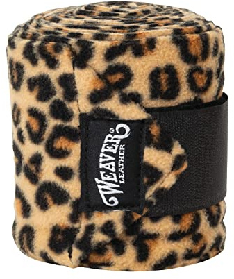 Weaver Leather Polo Leg Wraps, 4 PK, Leopard, Cura delle Gambe Unisex, 4-1/2 W x 9' L