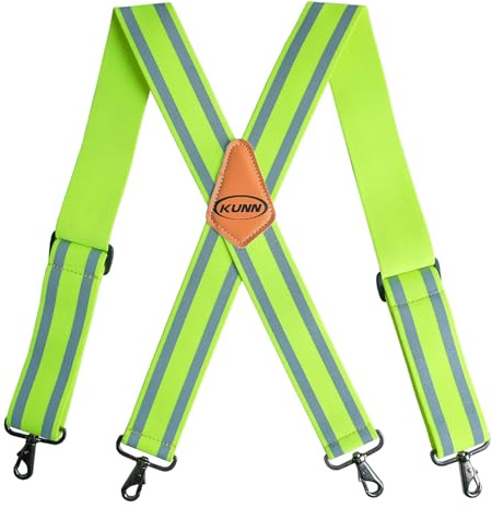 KUNN Suspenders for Men,High Visibility Tool Belt Suspender with Hook