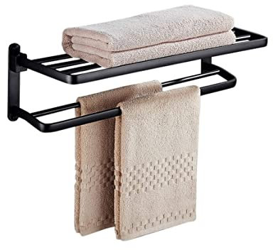 Handtuchständer Wandmontierter Badetuchhalter, Handtuchstange, Badetuchregal, Matt, Zwei Handtuchhalter, Edelstahl, Küche, Badezimmer Handtuchstange (Size : 50Cm)