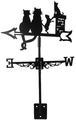 Cabilock Wetter Vergeblich 3D-tierwetterfahne Dekorative Wetterfahne Katze Metall Wetterhahn Wetterfahne Auf Dem Bauernhof Katzen-wetterfahne Rasen Wetterfahne Empfindlich Ornamente Eisen