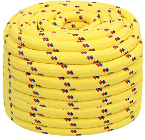vidaXL Bootsseil Gelb 20 mm 25 m Polypropylen