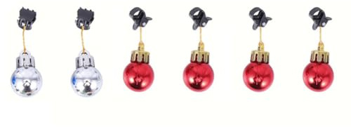 12pcs Beard Clip Decor Christmas Pendant Beard Beads Christmas Baubles s Clip Ornament Balls Golden Man Party Supplies face