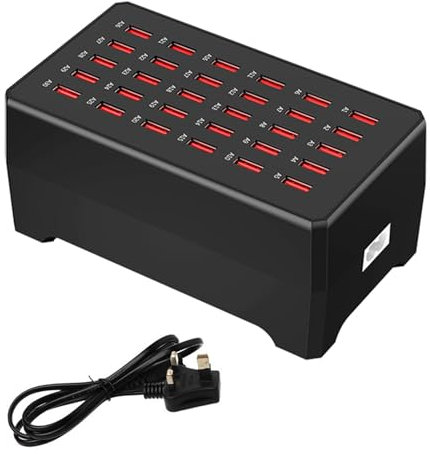 150W Multi-port USB Charger Quick Charing Hub Station 30 Ports Fast Wall Charger For Smartphones Tablet Laptop Computer Desktop 150W Multi-port USB Charger For Travel Family Gatherings School Shopping