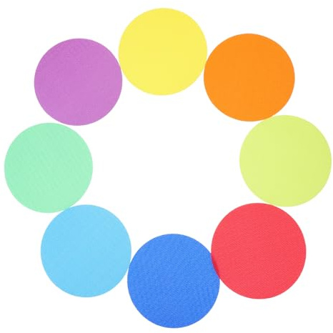 NUOBESTY 36stücke Nylon Teppich Punkte Für Klassenzimmer Bunte Kreise Sitz Marker Teppich Boden Dekoration Lernen Spielzeug Aktivitäten Für Kleinkinder