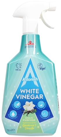 Astonish Multipurpose Cleaning Spray with White Vinegar, Powerful Cleaning for Surfaces, Gardenia & Vanilla Scent, 750ml