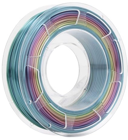 1,75 Mm 3D-Drucker-PLA-Filament, Seiden-Regenbogen-PLA-Filament, Regenbogen-Farbverlaufs-Farbwechsel-PLA-3D-Druckfilament, Kompatibel mit den Meisten FDM-Druckern, Kunsthandwerk,
