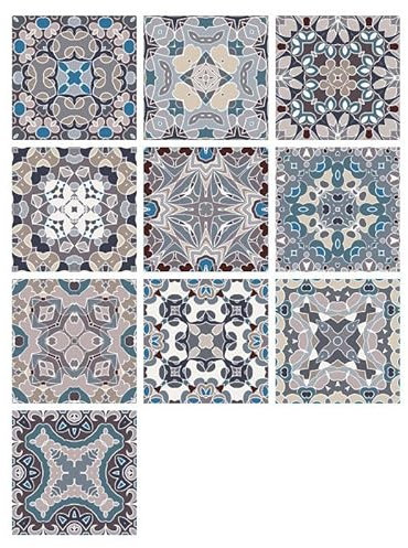 Fliesenaufkleber Retro Böhmen Selbstklebende Klebefliesen, Wandfliesen Aufkleber,Wasserdicht Fliesensticker Fur Kuche Badezimmer Dekorative Stickerfliesen,Wohnzimmer Dekoration20X20Cm