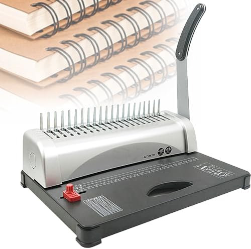 Lnlscle Drahtbindegerät, 21-Loch, Lochbindung Für 450 Blatt (A4), Manueller Papierstanzer, 3/4/5 Mm, Verstellbare Ränder Für Büro, Unternehmen, Privatschulen