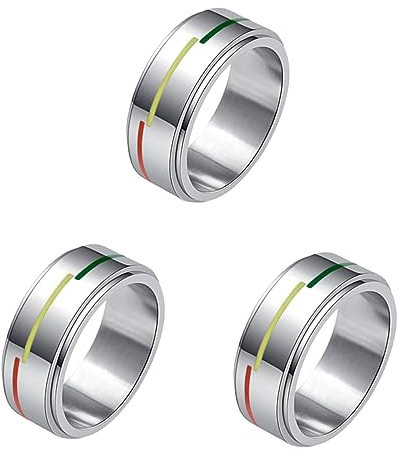 WRITWAA 3St Regenbogenring für Schwule homosexuelle goldene ringe schwule Partygeschenke edelstahlringe drehring Ringe für Herrenring LGBT-