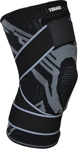 Tenace Ginocchiera Jiu Jitsu, Grappling - Protezione Ginocchio Compressione e Imbottitura per MMA, Muay Thai, Judo - Alta Durata e Prestazioni Unisex (Medium)