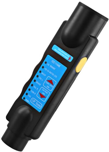 QWORK® 13 Poliger Stecker Prüfgerät für 12V Anhängerbeleuchtung - Plug-and-Play, Kompatibel mit PKW, LKW, Wohnmobile
