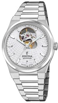 Montre femme Festina automatique acier collection Swiss Made